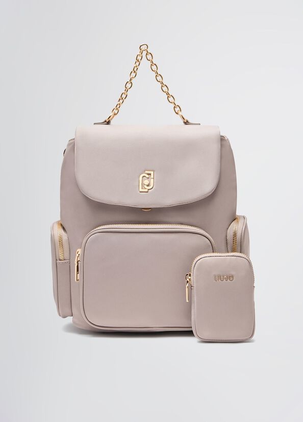 バックパック・リュック LIU JO Women Backpacks AA5174T4559 81110 Beige バックパック・リュック LIU JO Women Backpacks AA5174T4559